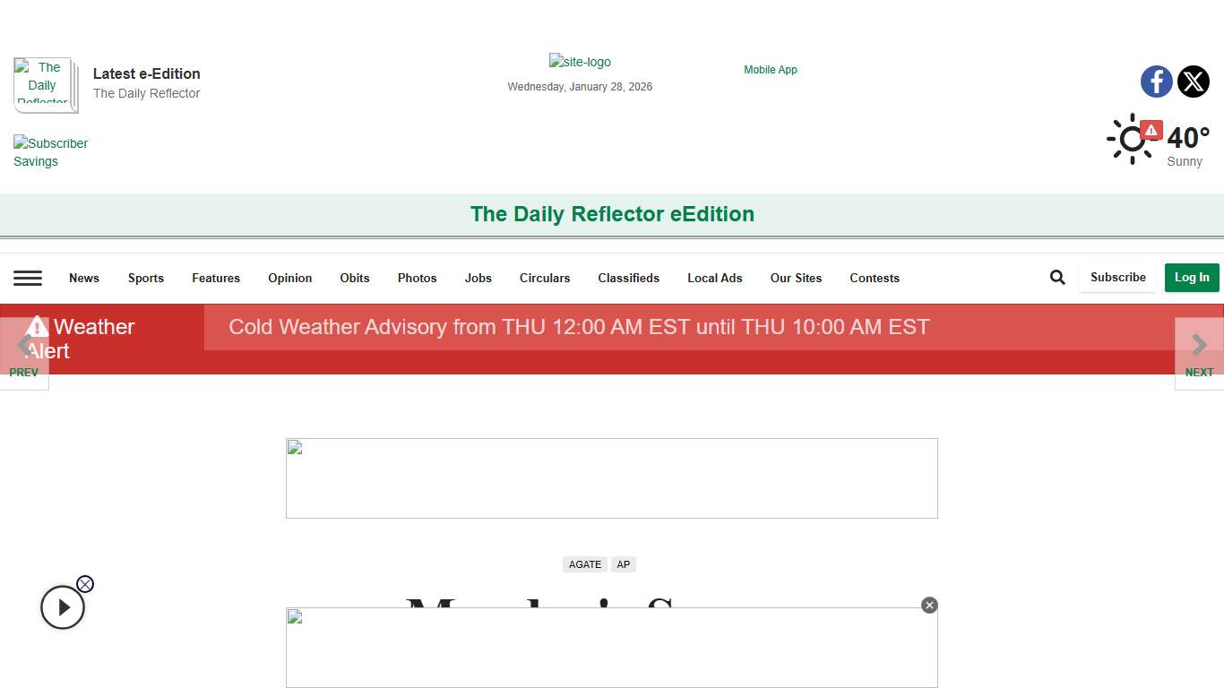 Monday's Scores National reflector.com